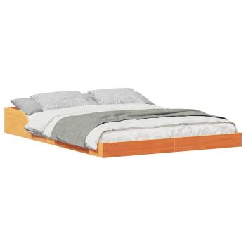 Bettgestell Wachsbraun 120 x 190 cm Massivholz Kiefer