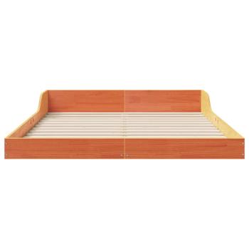 Bettgestell Wachsbraun 120 x 190 cm Massivholz Kiefer
