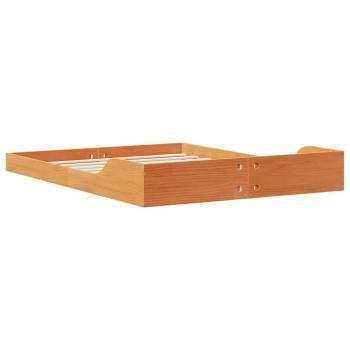 Bettgestell Wachsbraun 120 x 190 cm Massivholz Kiefer