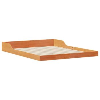 Bettgestell Wachsbraun 160 x 210 cm Massivholz Kiefer