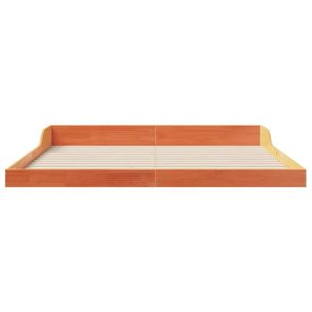 Bettgestell Wachsbraun 180 x 210 cm Massivholz Kiefer