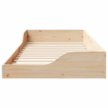 Bodenbettgestell Braun 100 x 200 cm Massivkiefer