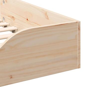 Bodenbettgestell Braun 100 x 200 cm Massivkiefer