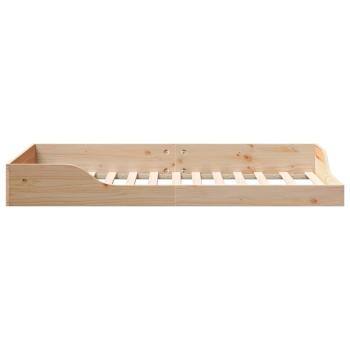 Bodenbettgestell Braun 90 x 190 cm Massivkiefer