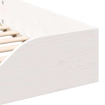 Bodenbettgestell Weiß 80 x 220 cm Holz