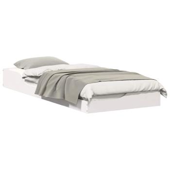 Bodenbettgestell Weiß 100 x 220 cm Massivkiefer