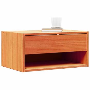Wandmontierter Nachttisch Wachsbraun 50 x 32,5 x 24 cm