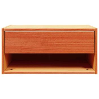 Wandmontierter Nachttisch Wachsbraun 50 x 32,5 x 24 cm