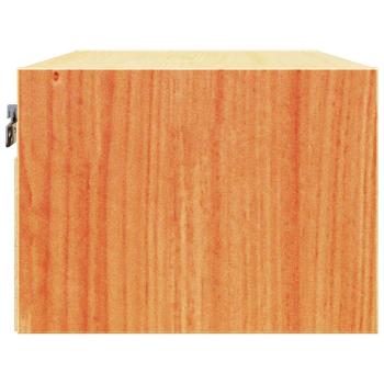 Wandmontierter Nachttisch Wachsbraun 50 x 32,5 x 24 cm