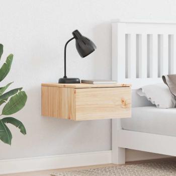 ARDEBO.de - Wandmontierter Nachttisch Braun 37 x 35 x 18,5 cm Massivkiefer