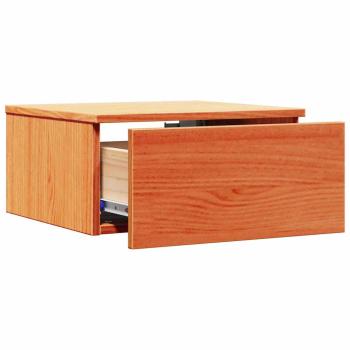 Wandmontierter Nachttisch Wachsbraun 37 x 35 x 18,5 cm
