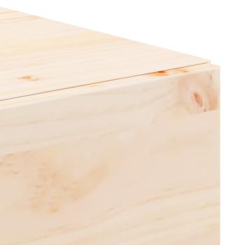 Wandmontierter Nachttisch Braun 42 x 32.5 x 40 cm Massivkiefer