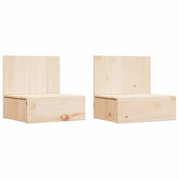 Wandmontierter Nachttisch 2 pcs Braun 42 x 32.5 x 40 cm