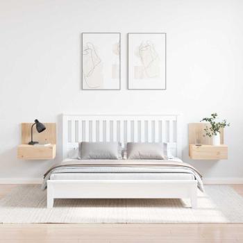 Wandmontierter Nachttisch 2 pcs Braun 42 x 32.5 x 40 cm