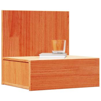 Wandmontierter Nachttisch Wachsbraun 42 x 32.5 x 40 cm