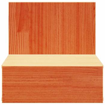 Wandmontierter Nachttisch Wachsbraun 42 x 32.5 x 40 cm