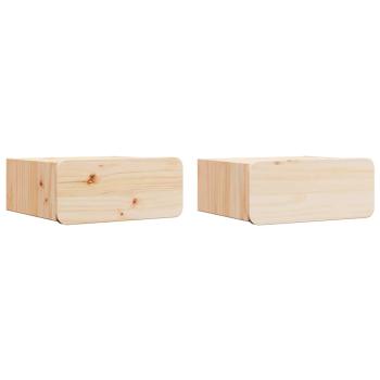 Wandmontierter Nachttisch 2 pcs Braun 39 x 34 x 16,5 cm