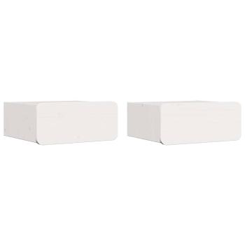 Wandmontierter Nachttisch 2 pcs Weiß 39 x 34 x 16,5 cm