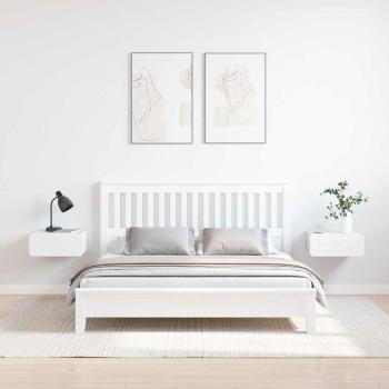 Wandmontierter Nachttisch 2 pcs Weiß 39 x 34 x 16,5 cm