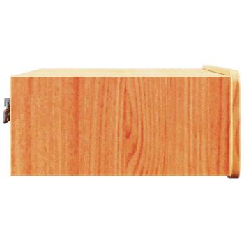 Wandmontierter Nachttisch Wachsbraun 39 x 34 x 16,5 cm