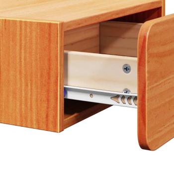 Wandmontierter Nachttisch 2 pcs Wachsbraun 39 x 34 x 16,5 cm