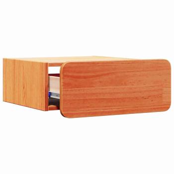 Wandmontierter Nachttisch 2 pcs Wachsbraun 39 x 34 x 16,5 cm