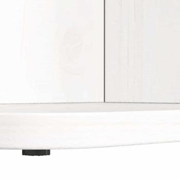 Couchtisch Weiß 80 x 39,5 x 33,5 cm Massivkiefer