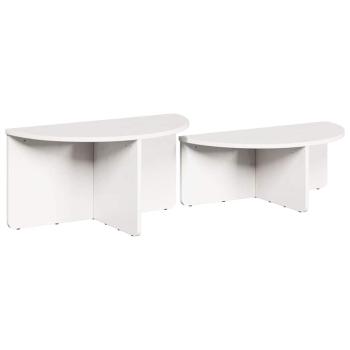 Couchtisch 2 pcs Weiß 79 x 39.5 x 40 cm Massivkiefer