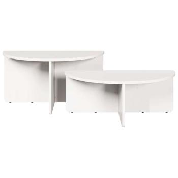 Couchtisch 2 pcs Weiß 79 x 39.5 x 40 cm Massivkiefer
