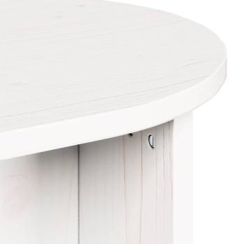 Couchtisch Weiß 80 x 39,5 x 35 cm Massivkiefer