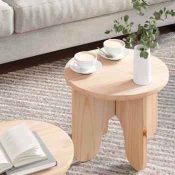 Kaffeetisch Set 2 pcs Natur 39.5 x 39.5 x 30 cm Massivkiefer