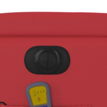 Massagesessel mit Aufstehhilfe Elektrisch Rot Kunstleder