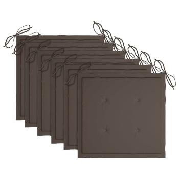 Klappbare Gartenstühle mit Kissen 6 Stk. Massivholz Teak
