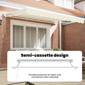 Einziehbare Markise Creme 250x200 cm