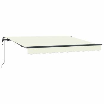 Einziehbare Markise Creme und Anthrazit 250 x 200 cm 2,5 x 2 m