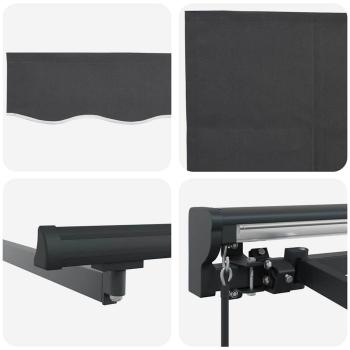 Einziehbare Markise Anthrazit 350x250 cm