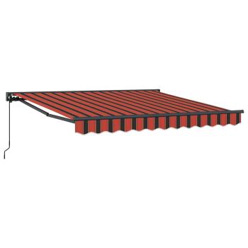 Einziehbare Markise Orange und Braun 350x250 cm