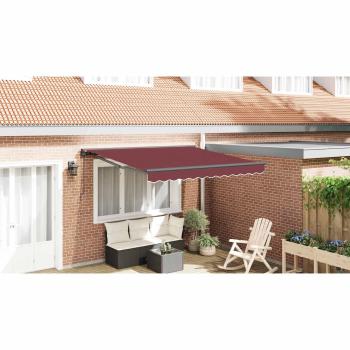 Einziehbare Markise Bordeauxrot 350x250 cm