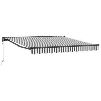 Einziehbare Markise Anthrazit und Weiß 350x250 cm