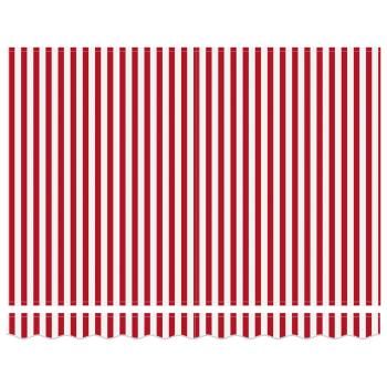 Einziehbare Markise Rot und weiße Streifen 350x250 cm