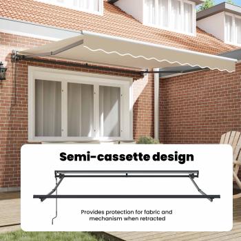 Einziehbare Markise Beige 350x250 cm