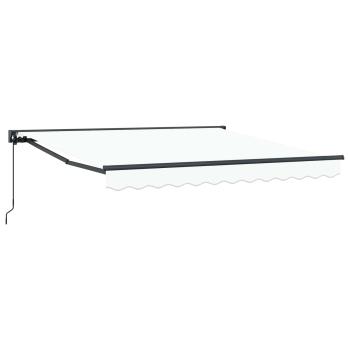 Einziehbare Markise Weiß 350x250 cm Gewebe