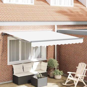 ARDEBO.de - Einziehbare Markise Weiß 350x250 cm
