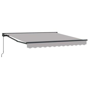 Einziehbare Markise Hellgrau 350x250 cm Gewebe