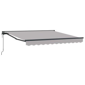 Einziehbare Markise Hellgrau 350x250 cm
