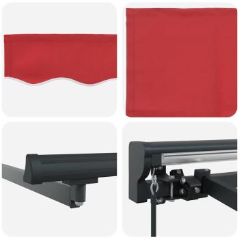 Einziehbare Markise Rot 350x250 cm Gewebe