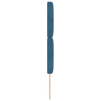Samt Kopfteil Argyle mit Kopfteil Dunkelblau 144 cm Samt