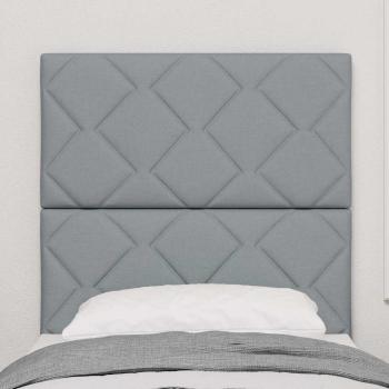 Kopfteil Argyle mit Kopfteil Hellgrau 80 cm Polyester, Holz