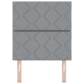 Kopfteil Argyle mit Kopfteil Hellgrau 80 cm Polyester, Holz