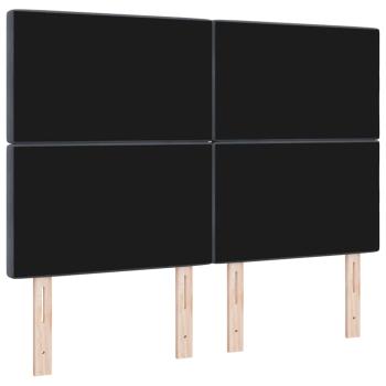 LED Kopfteil mit LED -Streifenleuchten Argyle mit Kopfteil Dunkelgrau 80 cm Samt